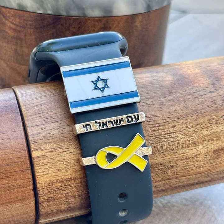 Koch La Ni Jewelry – wholesale Individual charm/pendant – Yellow Ribbon Charm Watch Band – #BringThemHomeNow3