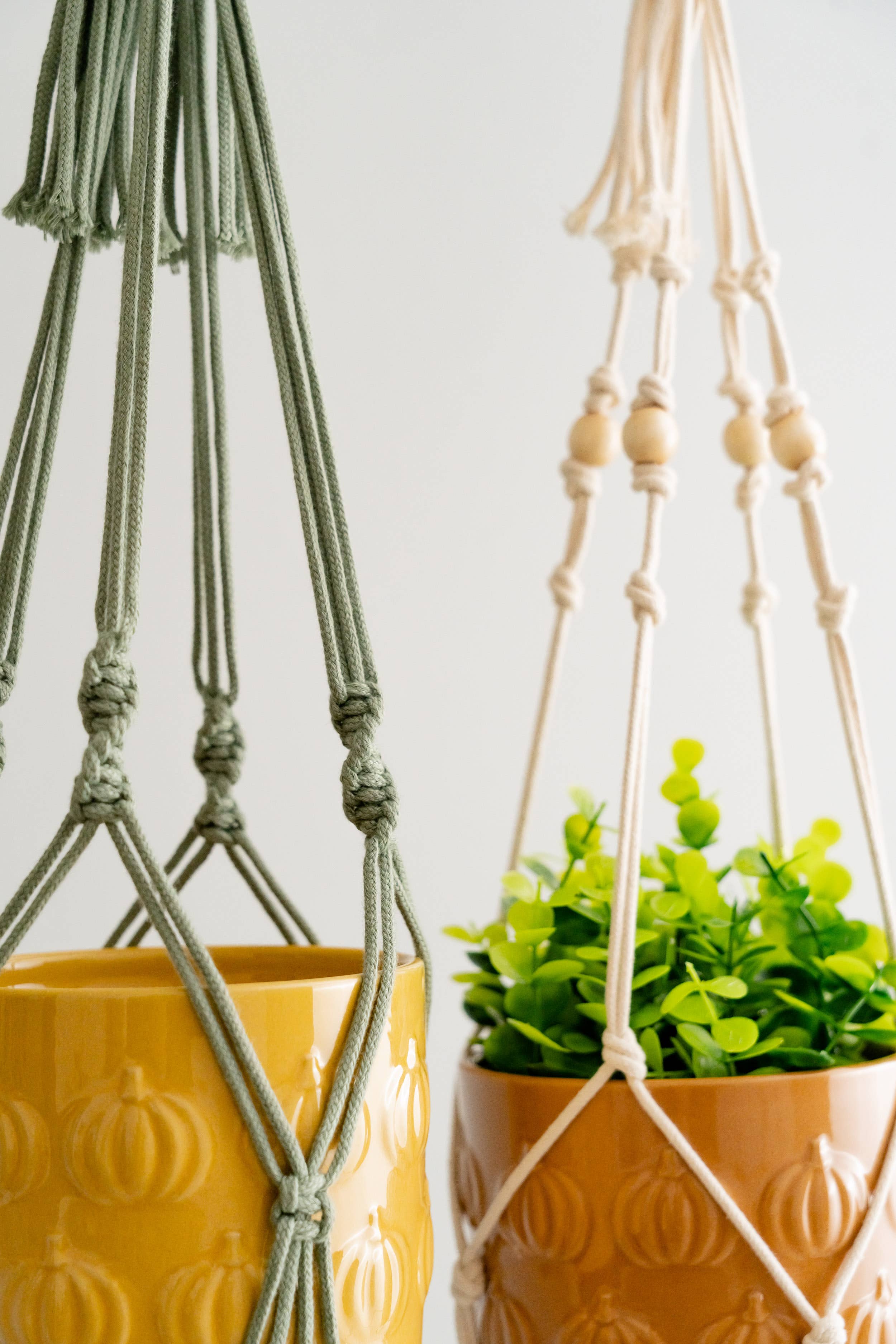 BeanDaikon – Engroshandel Hængende plantekasse – Håndlavet makramé planteophæng I579