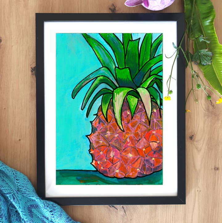 Plant Based Paintings - Wholesale Art Print - Pineapple  - Art Print 0