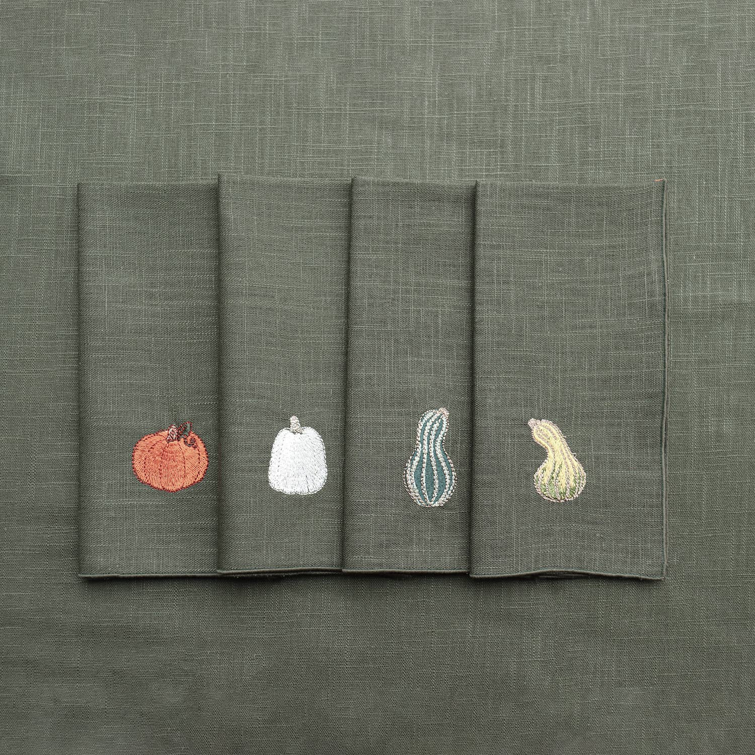 Giardino Segreto – Engroshandel Middags- og stofserviet – Serviet i ren hør GRÆSKAR1