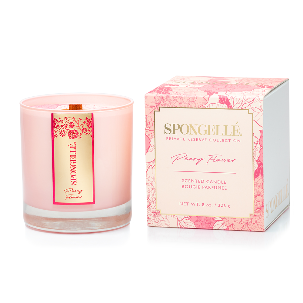 Spongellé | Easter Gifts | Mother's Day 2026 | Spring Gifts - Wholesale Jar/Filled Candle - Peony Flower Private Reserve Soy Candle1