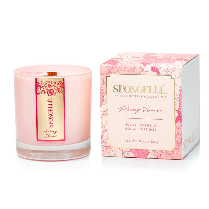 Spongellé | Easter Gifts | Mother's Day 2026 | Spring Gifts - Wholesale Jar/Filled Candle - Peony Flower Private Reserve Soy Candle1