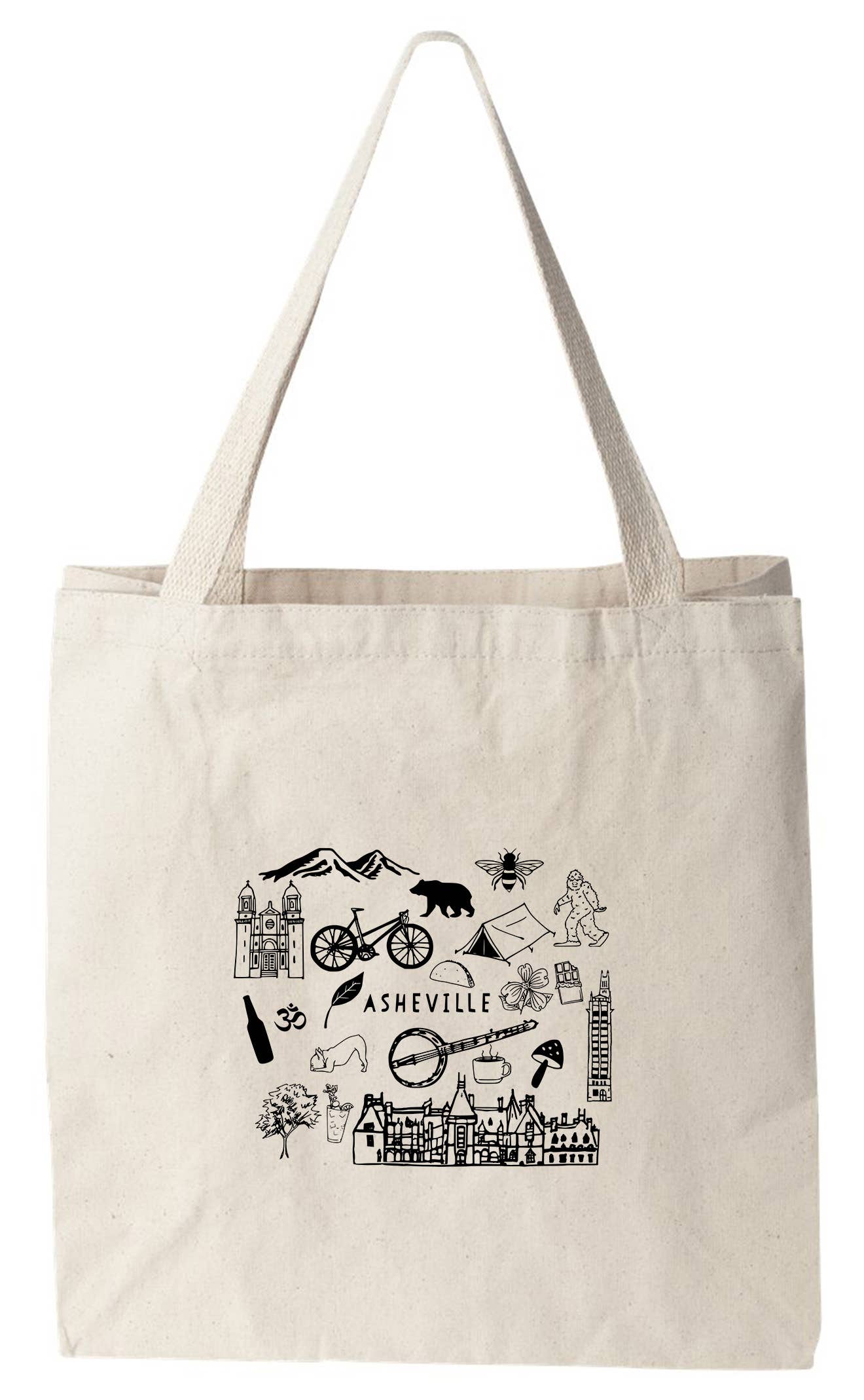 Moonlight Makers - Wholesale Tote Bag - Unisex - Asheville Collage - Canvas Tote Bags - AVL, NC0
