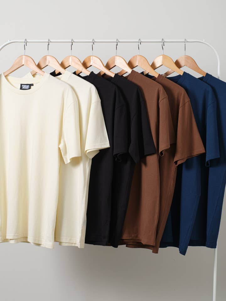 Classic Tee 8 Pack: Natural, Black, Brown, Navy for wholesale by Threadheads
