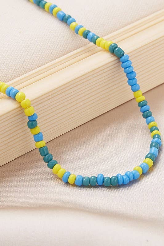 JOSSLYN by wall to wall - Wholesale Beaded/Pearl Necklace - SUMMER BEACH SINGLE BEADED NECKLACE | 40NK94316