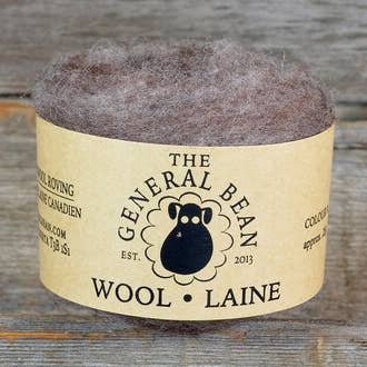 Needle Felting Wool- Brown Heather Local Wool for wholesale by The General Bean
