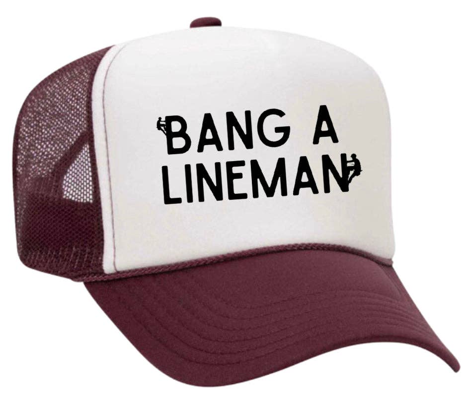 Inappropriate Trucker Hats - Vendita all'ingrosso Cappellino  da camionista - Unisex - Cappello da camionista Bang A Lineman16