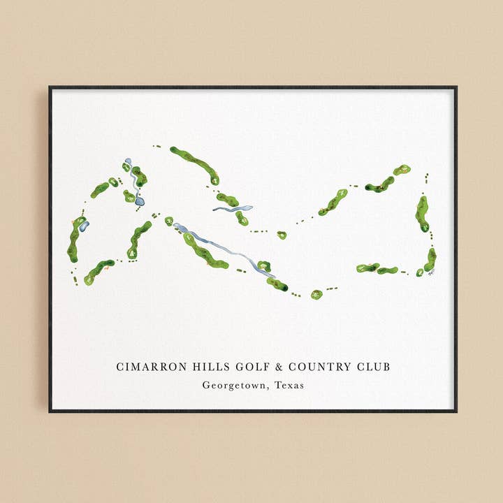 Cimarron Hills Golf & Country Club Print for wholesale by ally aiken design