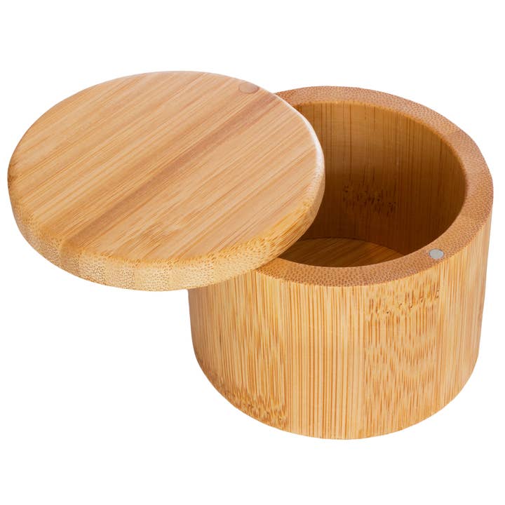 Totally Bamboo - Wholesale Food Storage Container - Salt Cellar Spice Storage Box with Magnetic Swivel Lid4