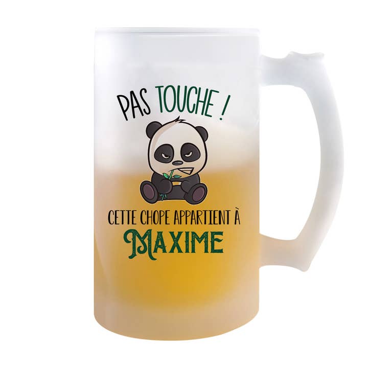 Chope de bière Maxime Pas Touche Panda pour la vente par Planetee