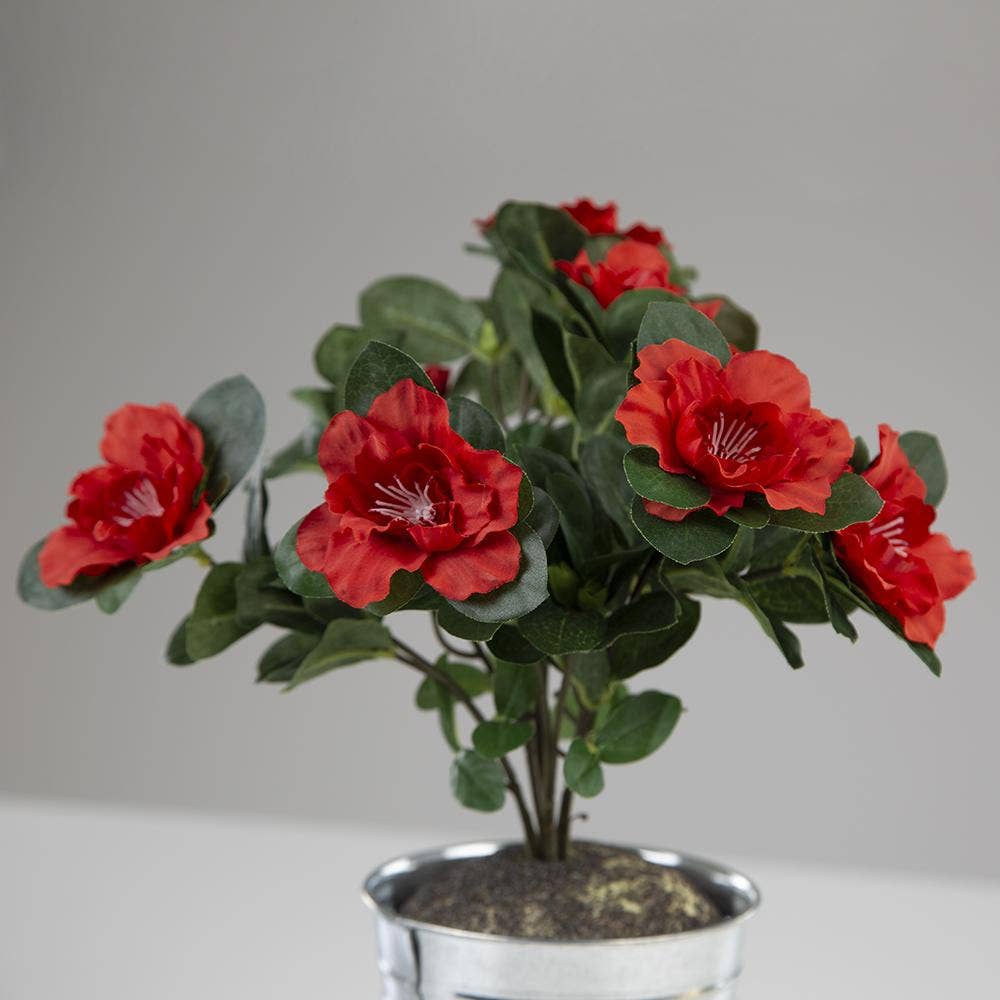 Closer2Nature – wholesale Artificial plant – Artificial 27cm Red Azalea Plug Plant1
