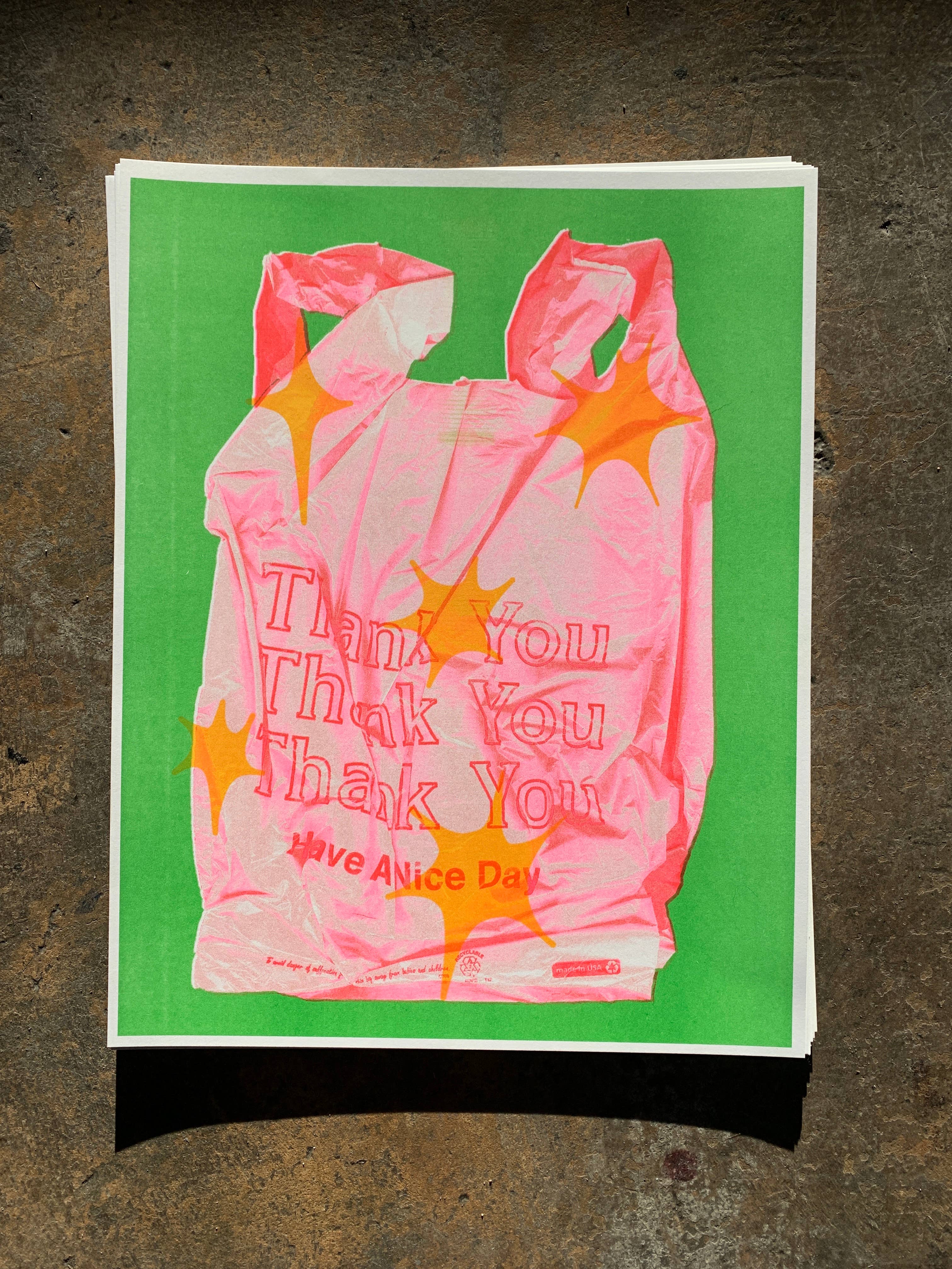 Alex Luciano – Engroshandel Kunsttryk – Takkepose grøn takeout-risografi-tryk2