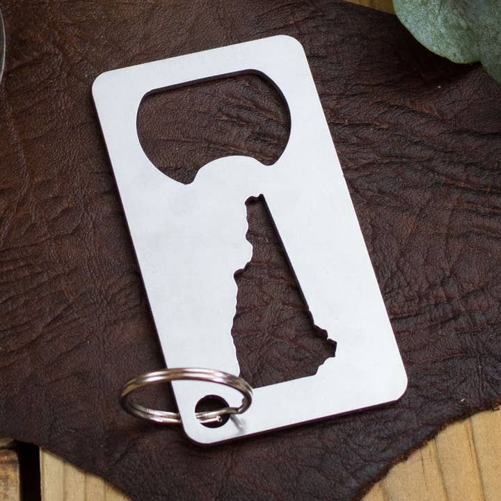 New Hampshire stat rostfritt stål ölflasköppnare gåva för wholesale av Iron Maid Art