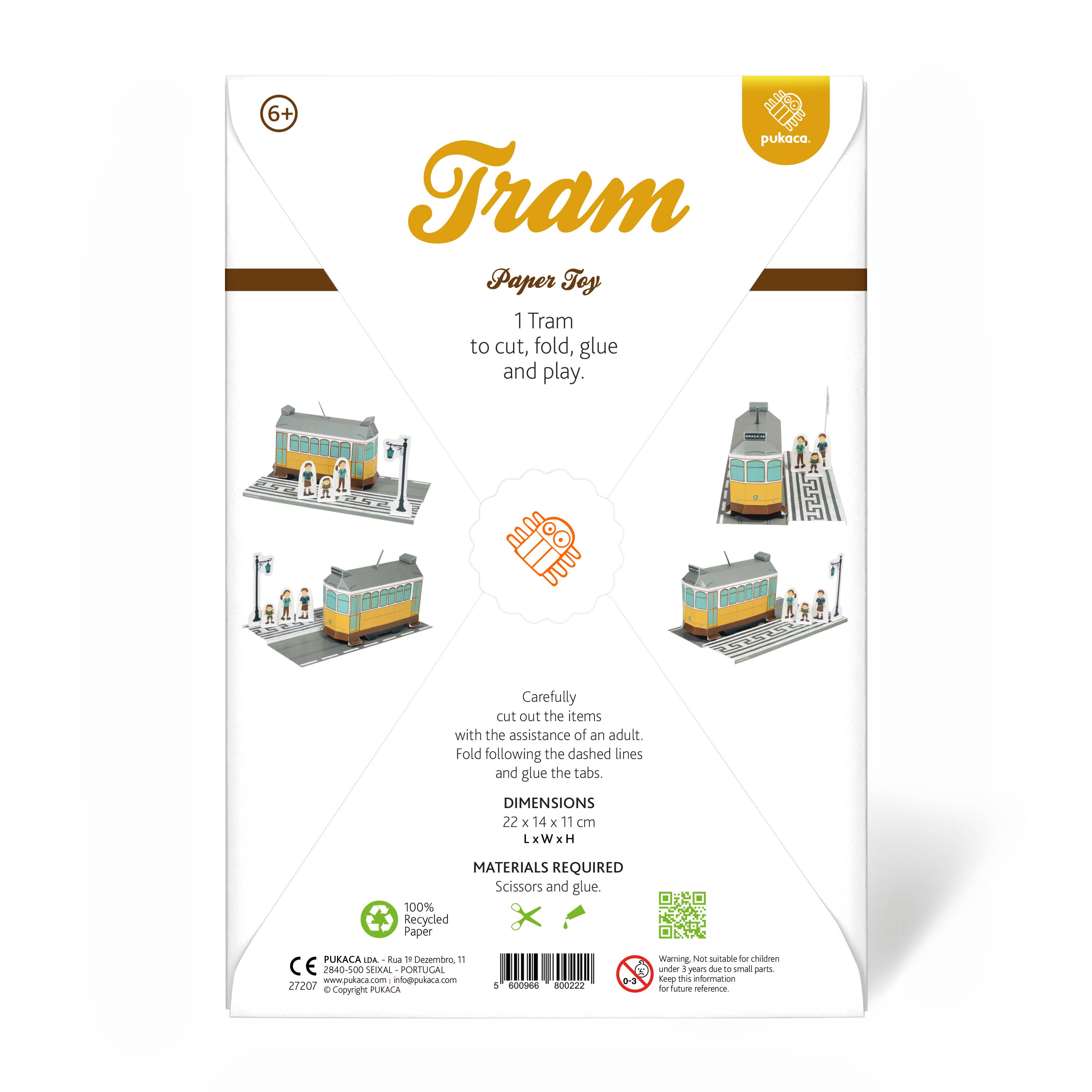 pukaca – Engroshandel Legetøjssæt - Børn – Tram Papirlegetøj2