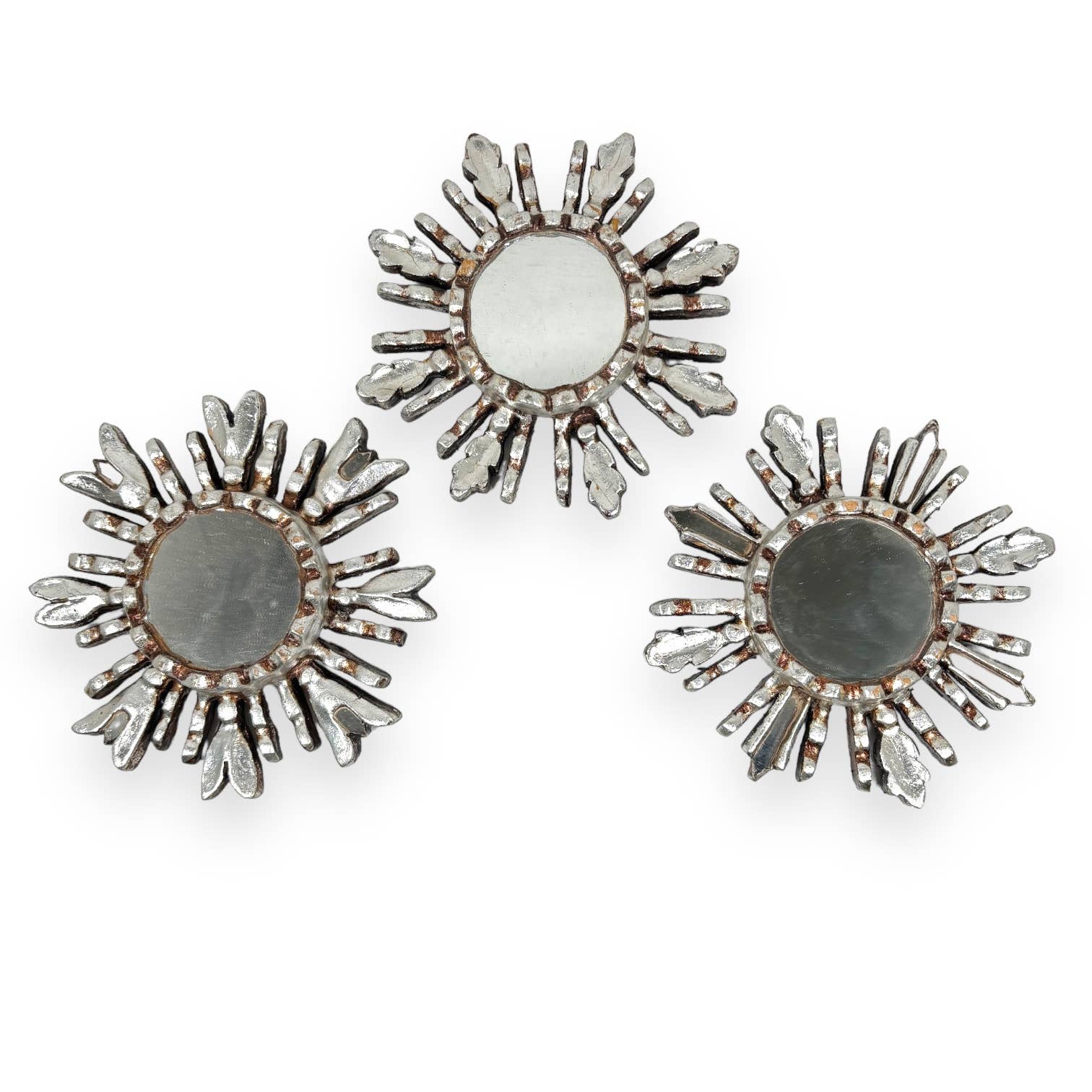 Zoe Artcrafts Corp. - Wholesale Wall Mirror - Peruvian Sunburst Mirror 6" Silver - Home Decor Starburst3