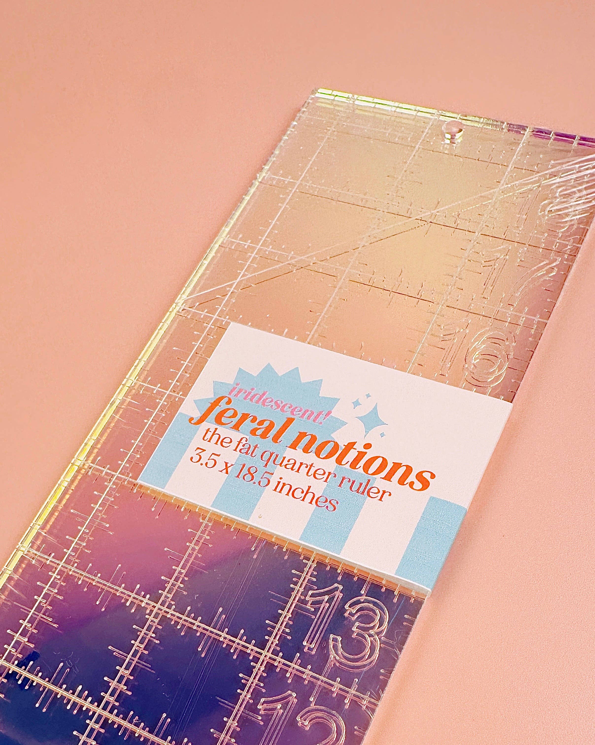 Feral Notions - Wholesale Craft Tool - Fat Quarter Quilting Ruler 9