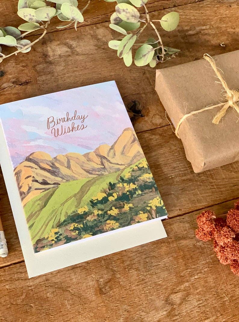Little Salt Wagon – wholesale Birthday card – Birthday Wishes Mountain Greeting Card For Him3