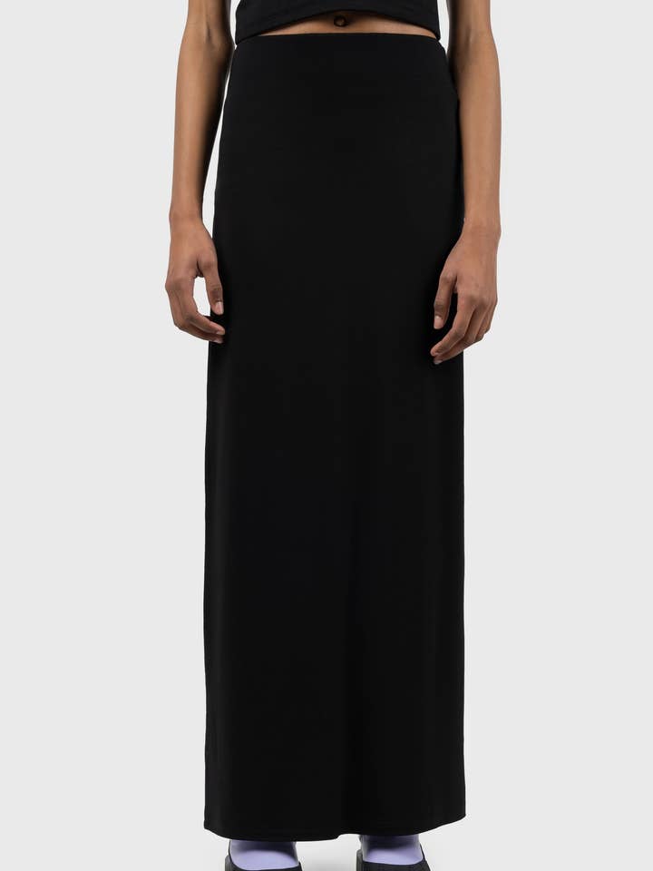 Low Rise Jersey Column Maxi Skirt for wholesale by NU-IN