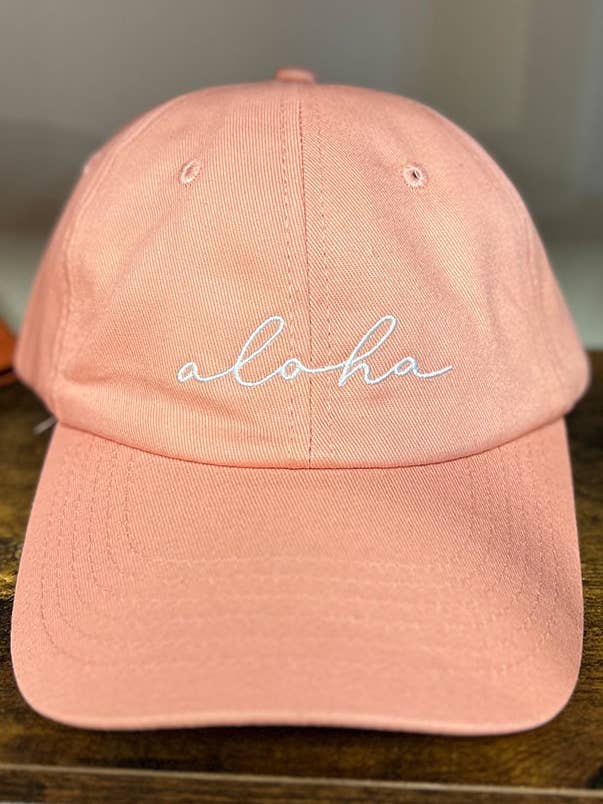 Salt + Sea Aloha Dad Hat - Pink/White for wholesale by Salt + Sea