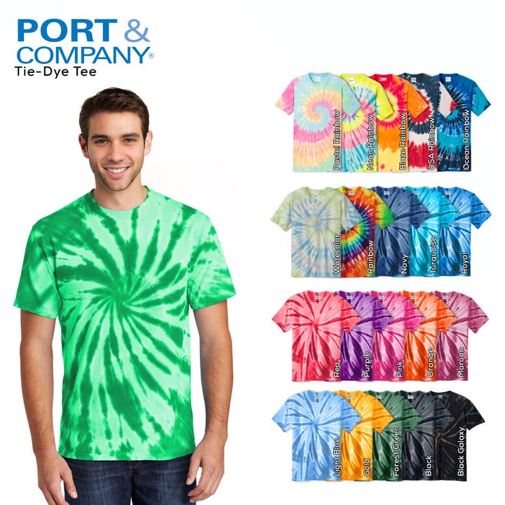 T-shirt tie-dye Port Company pour la vente par Herbs Trade