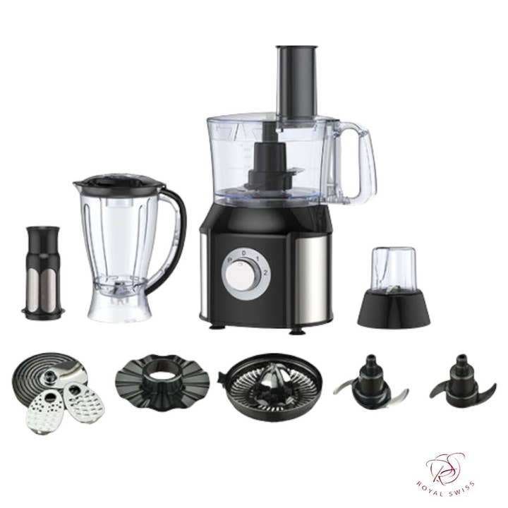 Royal Swiss – Großhandel Küchengeräte – 10-in-1 Küchenmaschine mit Mixer