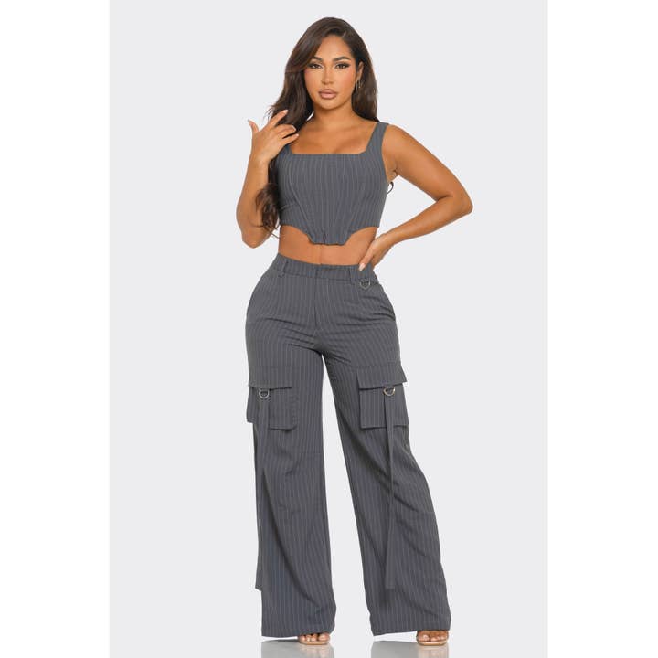 cargo pants matching two pcs set for wholesale by Miss 8