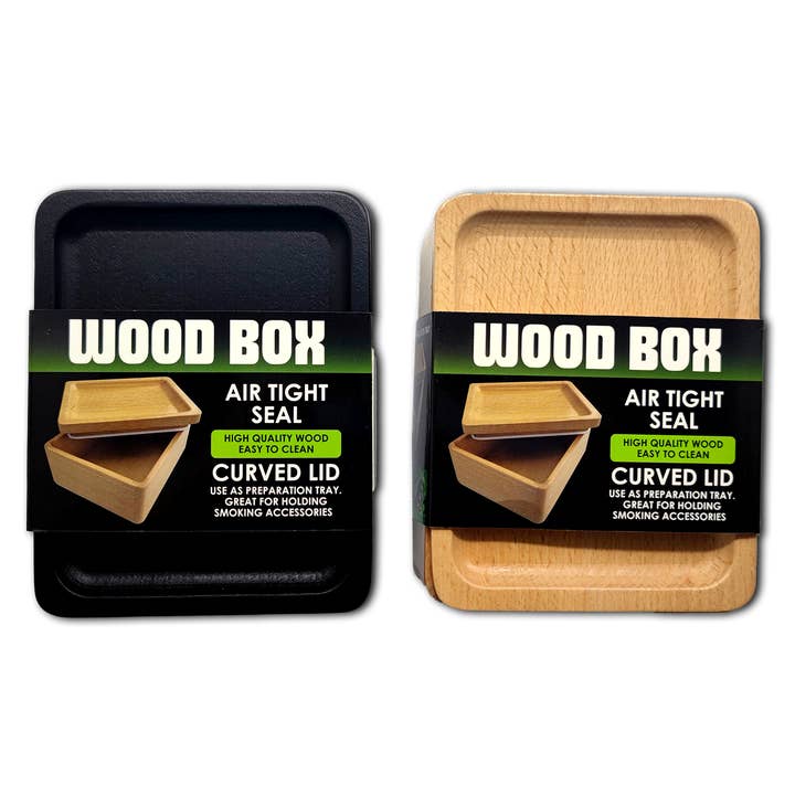 Novelty Closeout - Wholesale Humidor/Cigar Accessory - Smokezilla Wood Storage Tray with Lid Assortment- 6/Pack1