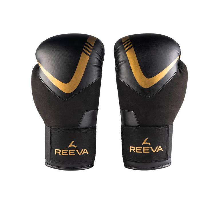 Reeva Europe – Großhandel Fitnessgeräte – Boxhandschuhe aus Leder - Gold