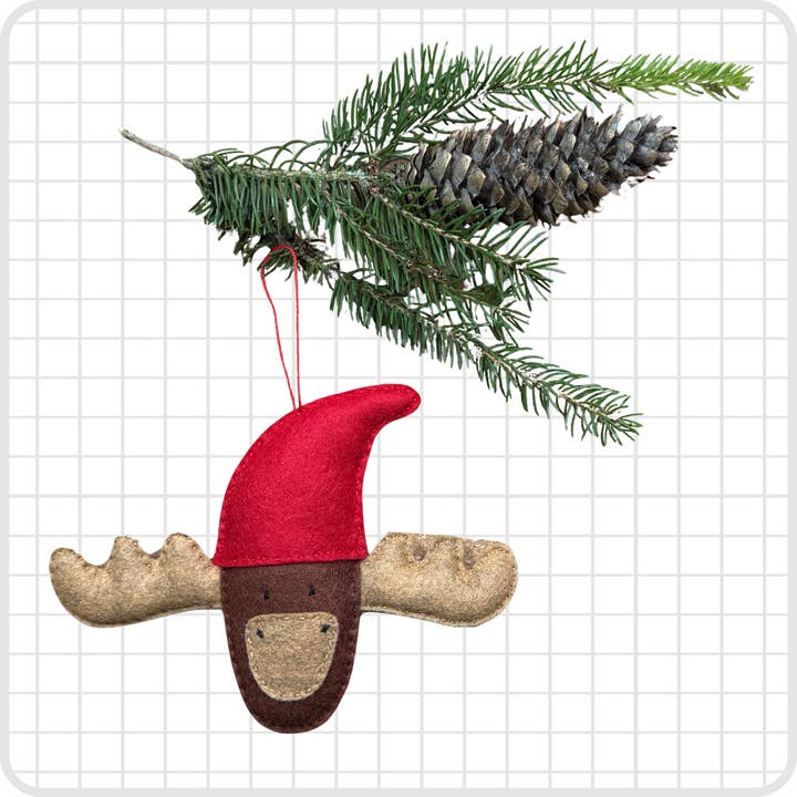 Mimihali - Wholesale DIY craft kit - MOOSE ornament felt sewing kit