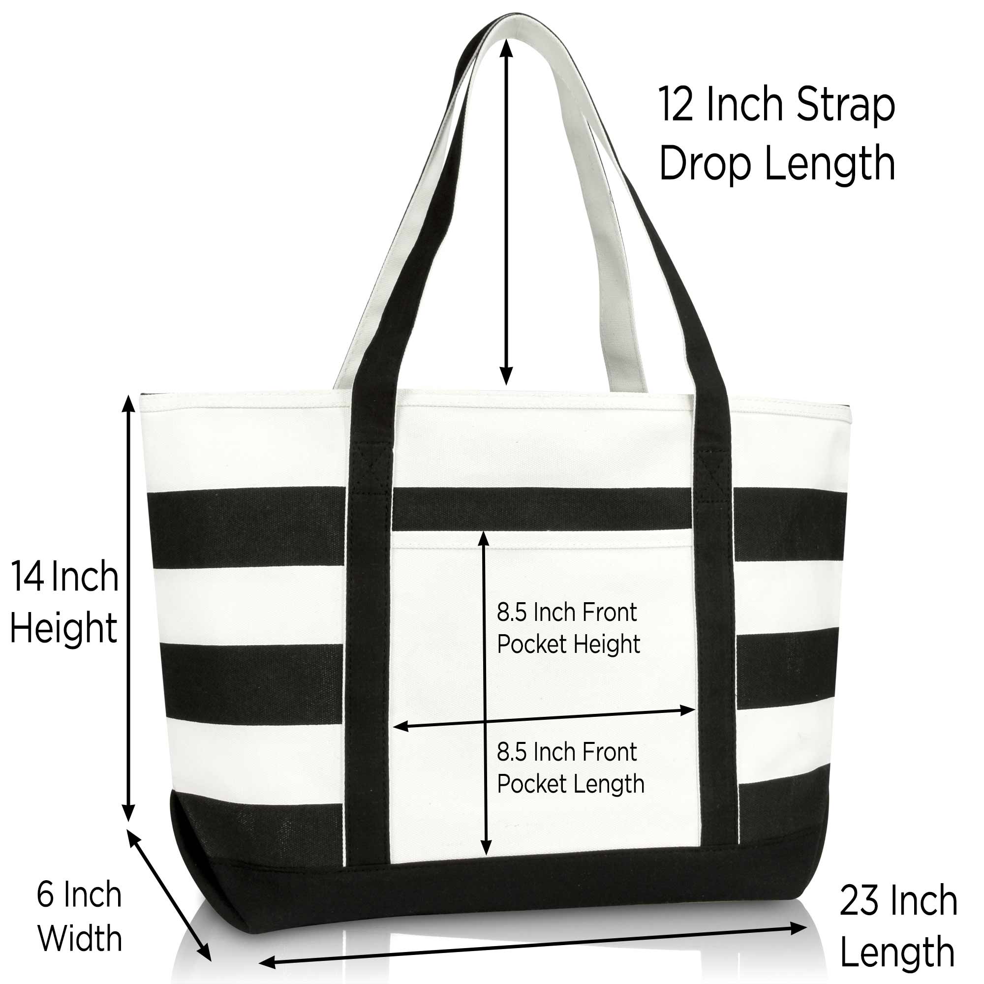 Dalix - Wholesale Tote Bag - Women's - DALIX Ocean Sailboat Womens Embroidered Striped Tote Bag3