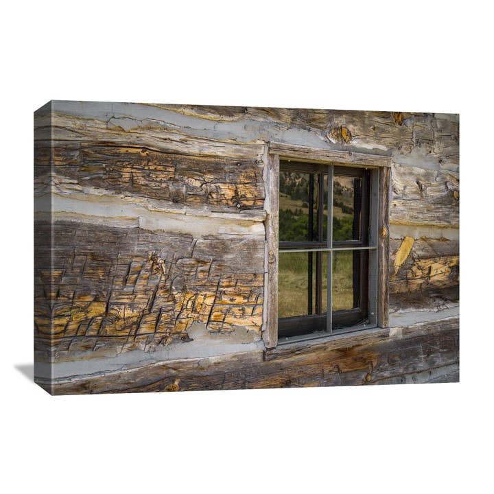 Old Cabin Window Rustic Canvas Wall Art for wholesale by Nature's Vista Photography