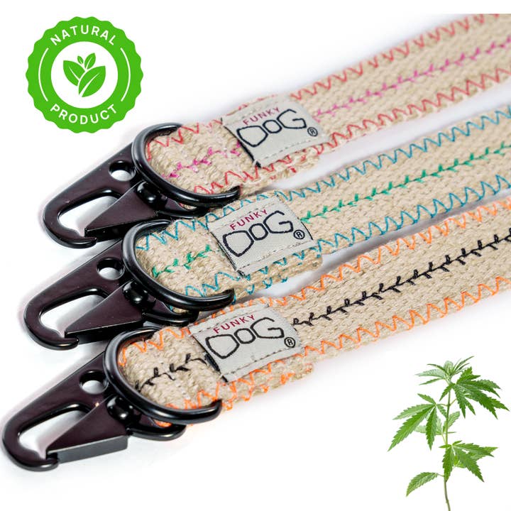 FUNKY DOG – wholesale Halsband - Hund – Hampahundhalsband Miljövänligt, Hållbart, Andningsbart