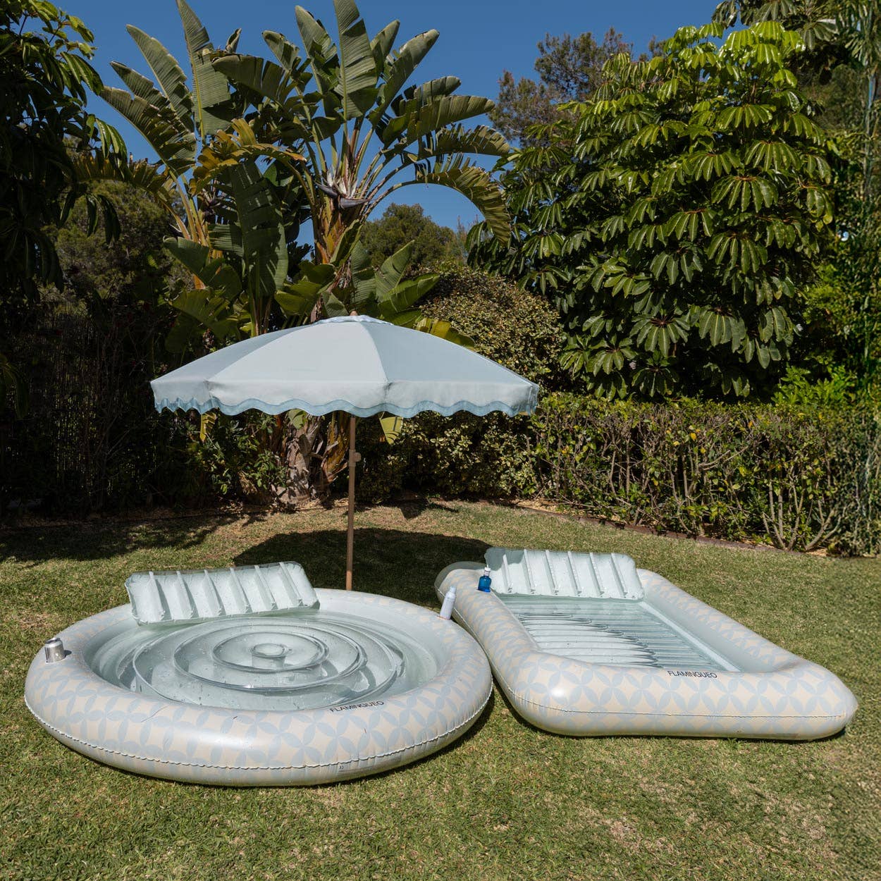 Flamingueo - Venta al por mayor Accesorio para la playa - Tanning pool con portavasos Aquamarine7