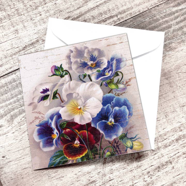 Pansy Mini Card for wholesale by Yesterday's Best