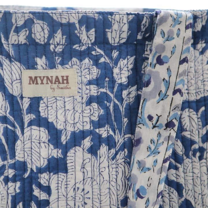 MYNAHbySmitha - Wholesale Tote Bag - Women's - Porcelain floral print reversible tote bag-Small laptop bag6