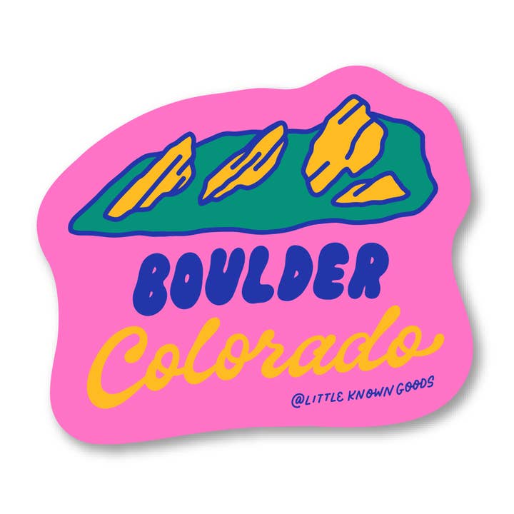 Boulder Colorado Flatirons Sticker for wholesale by Little Known Goods