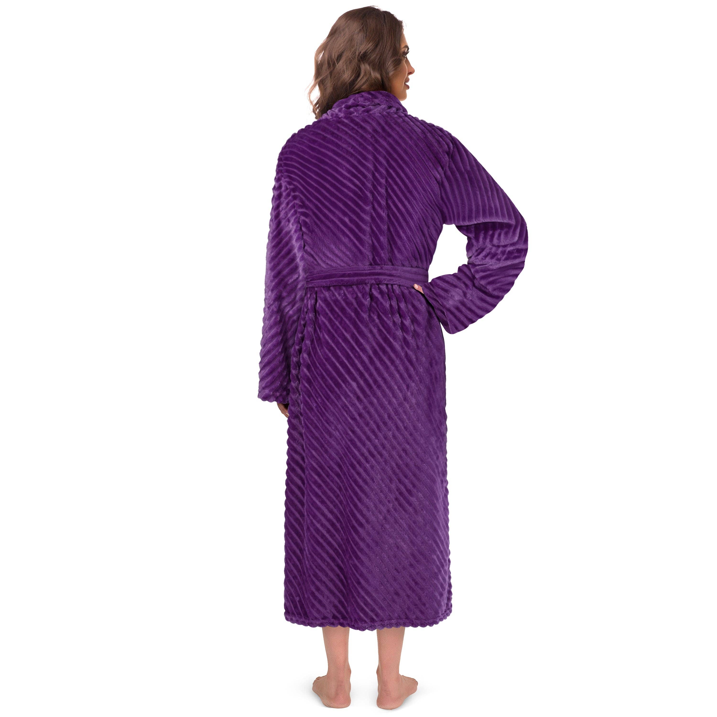 Pavilia - Wholesale Robe - Women's - Women's Ribbed Fleece Robe10