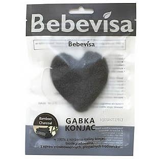 Heart-shaped konjac sponge for face charcoal for wholesale by LS GROUP