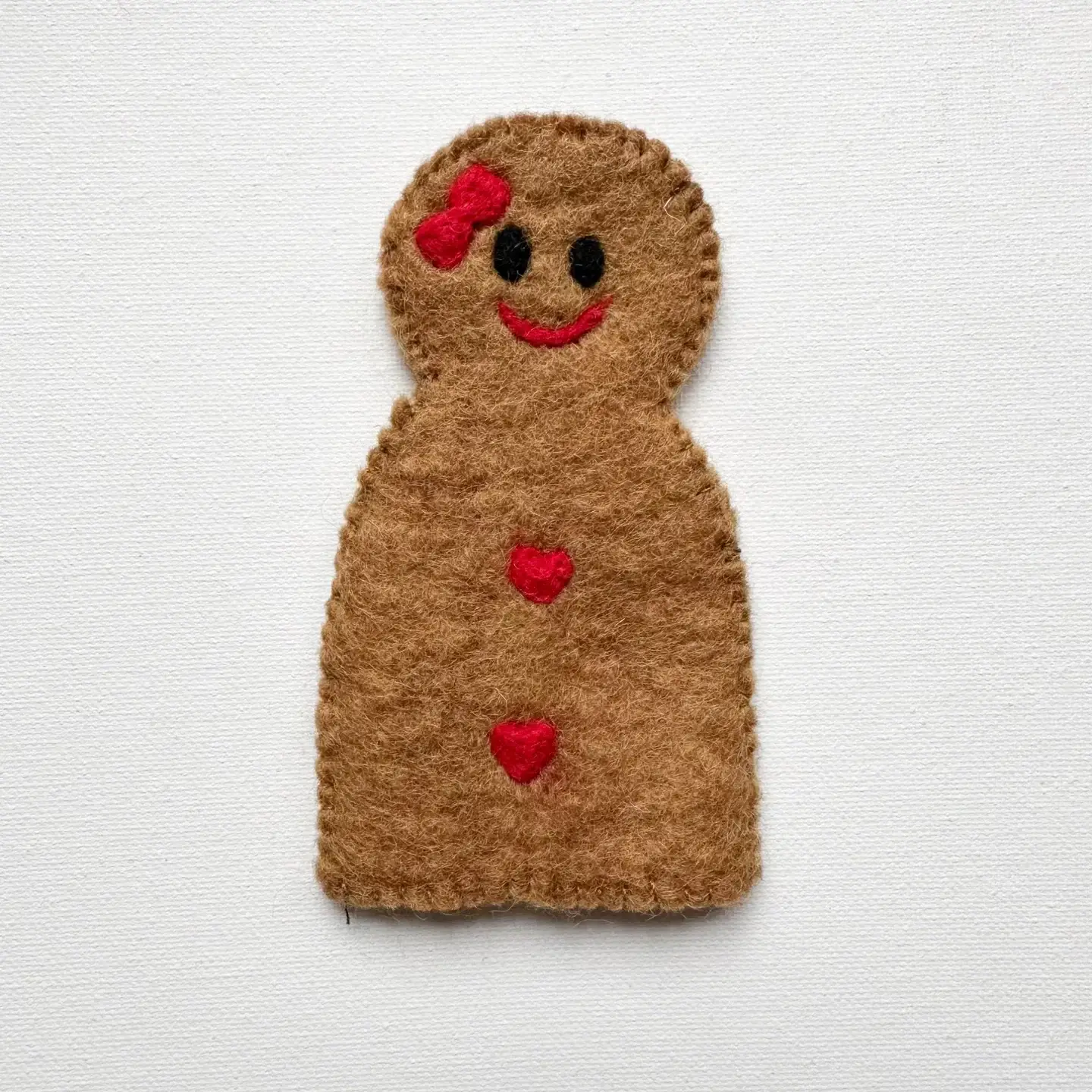 Sewing Seeds Play - Vendita all'ingrosso Decorazione natalizia - 1 porta bastoncini di zucchero in feltro per bambine di pan di zenzero1