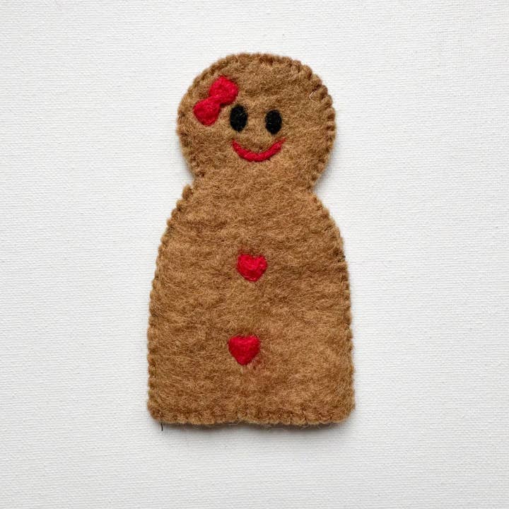 Sewing Seeds Play - Vendita all'ingrosso Decorazione natalizia - 1 porta bastoncini di zucchero in feltro per bambine di pan di zenzero1