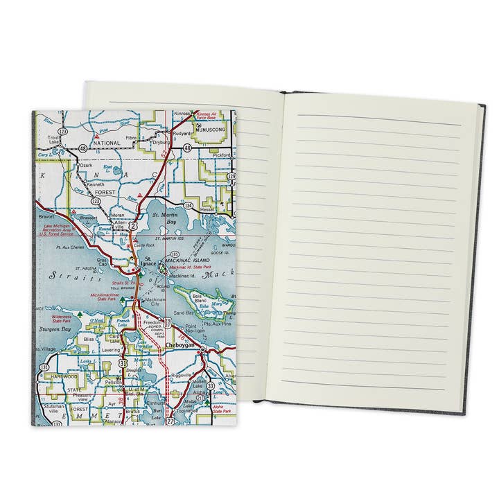 Mackinac Island Michigan Journal Vacation Diary A5 Notebook for wholesale by Daisy Mae Designs