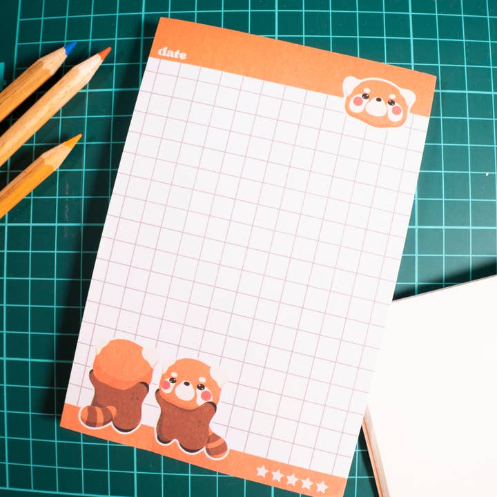 Meme-Notizblock mit rotem Panda für den Großhandel von Notmehmehstudio