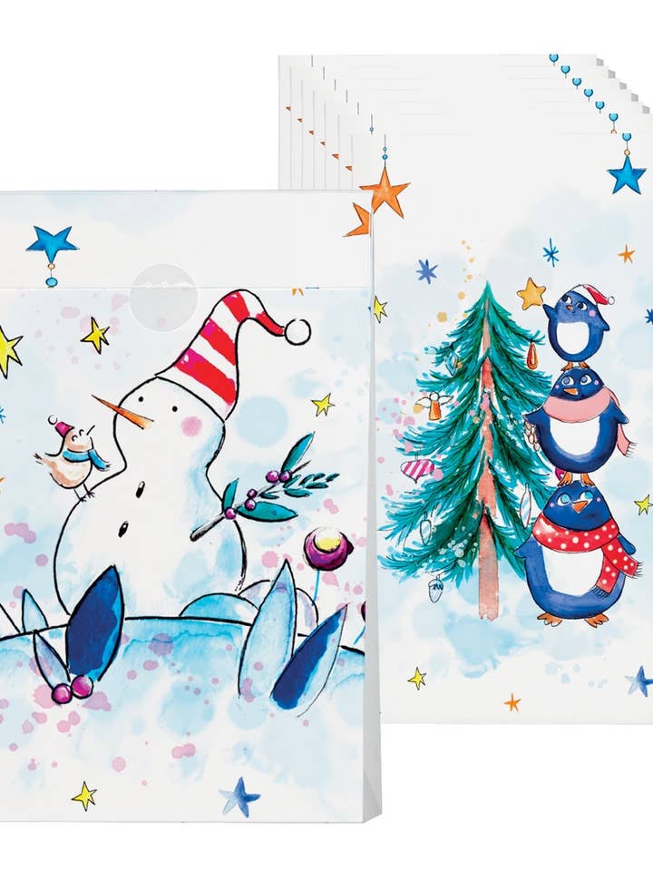 C&L Beutel - Set mit 8 - Weihnachten für den Großhandel von P'tit Clown