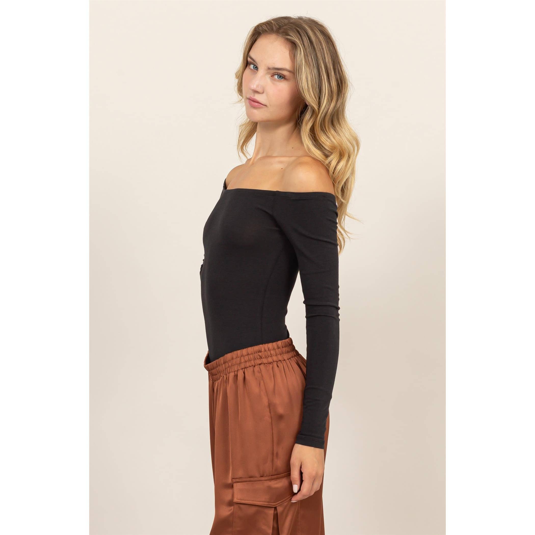 HYFVE - Wholesale Bodysuit - Women's - Off Shoulder Long Sleeve Bodysuit9