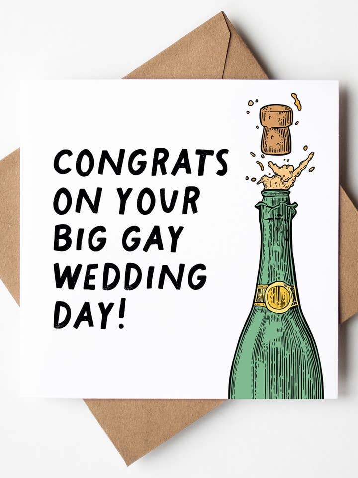 Gefeliciteerd met jullie grote homohuwelijk kaart! (Set van 6) voor wholesale door Sweary Card Lady