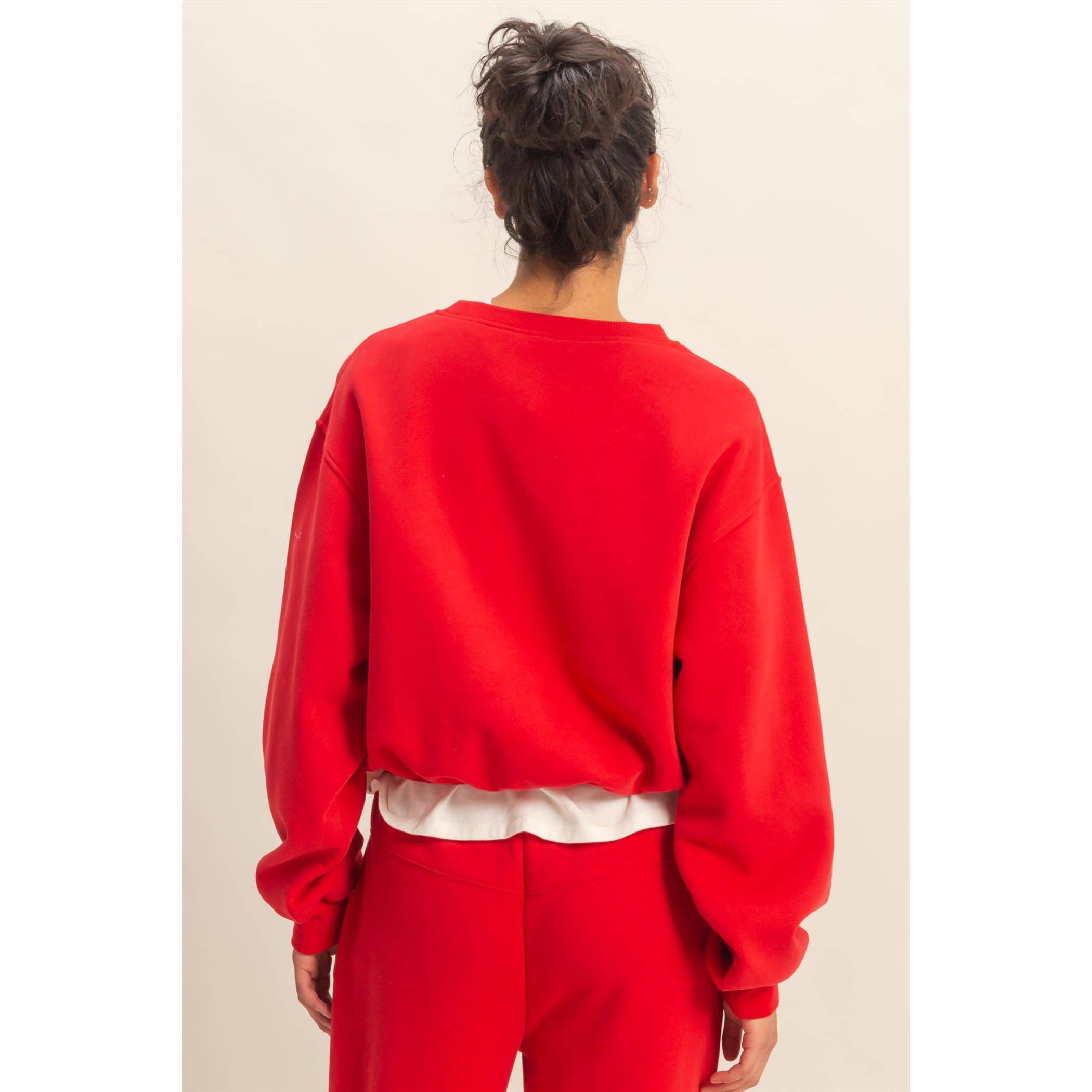 Double Zero - Vente Sweat-shirt – femme - Sweat-shirt court à ourlet élastique coupe décontractée9