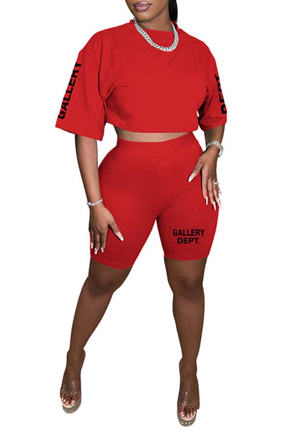 MB Fashion Wholesale - Wholesale Top & Short Set (NOT Loungewear) - Women's - MB FASHION PRINTED CROP TOP AND SHORTS 2 PCS SET 8196LY3