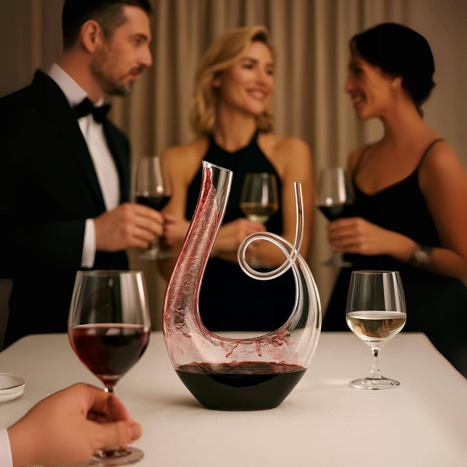 The Wine Savant /  Khen Glassware - Wholesale Karaf - Swirl wijndecanteerkaraf van handgeblazen kristalglas6