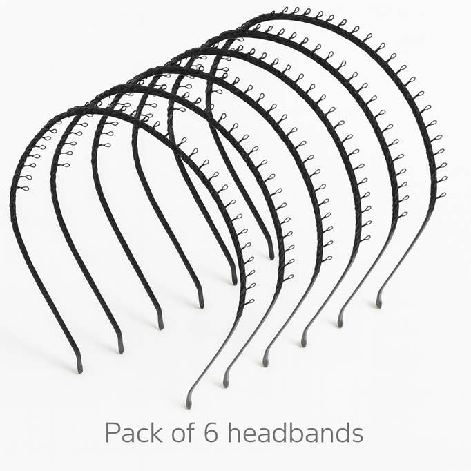 Factory Direct Craft - Wholesale Fashion Headband - Unisex - Black Twisted Wire Jewelry Designer Headbands (Pack of 6)1