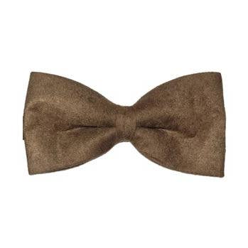 Brown Faux Suede Boys Bow Tie for wholesale by Kings and Gents Accessories